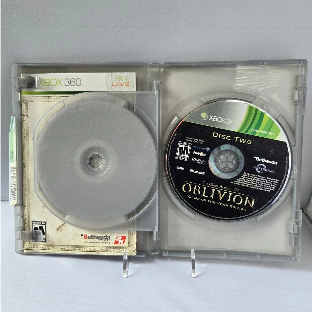 Elder Scrolls IV 4 Oblivion GOTY - Xbox 360 -‎ Complete CIB W/ Manual & Map!